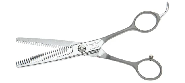 olivia-garden-straightcut-ciseaux-de-coiffure-forg-s-main-27-dents-micro-serr-es image 1
