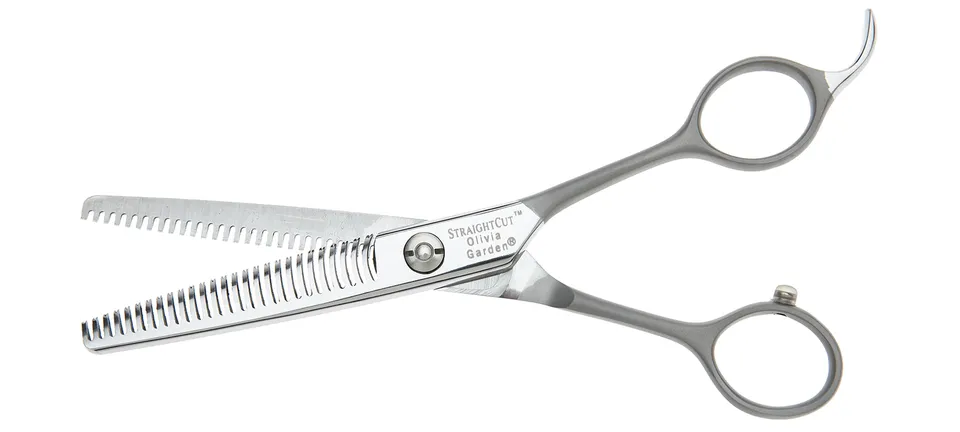 olivia-garden-straightcut-ciseaux-de-coiffure-forg-s-main-27-dents-micro-serr-es image 1