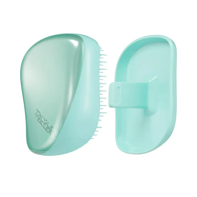tangle-teezer-compact-styler-teal-matte-chrome-brosse-d-m-lante-compacte-avec-co image 1