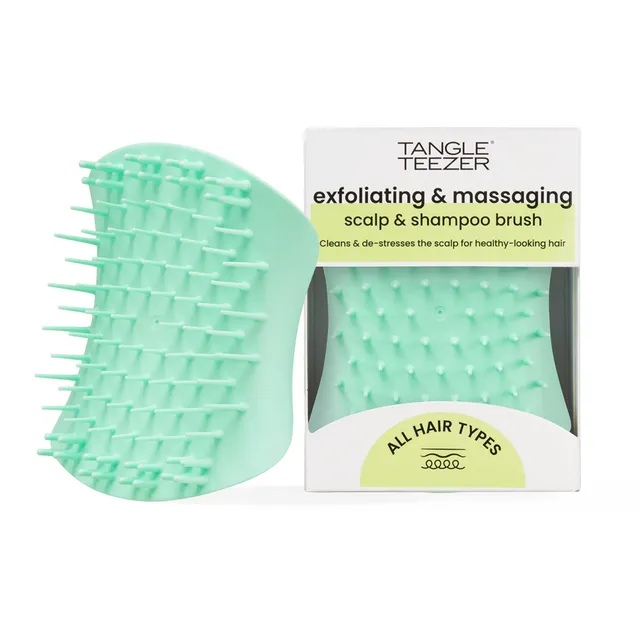 tangle-teezer-scalp-exfoliator-massager-green-brosse-exfoliante-et-masseur-de-cu image 1