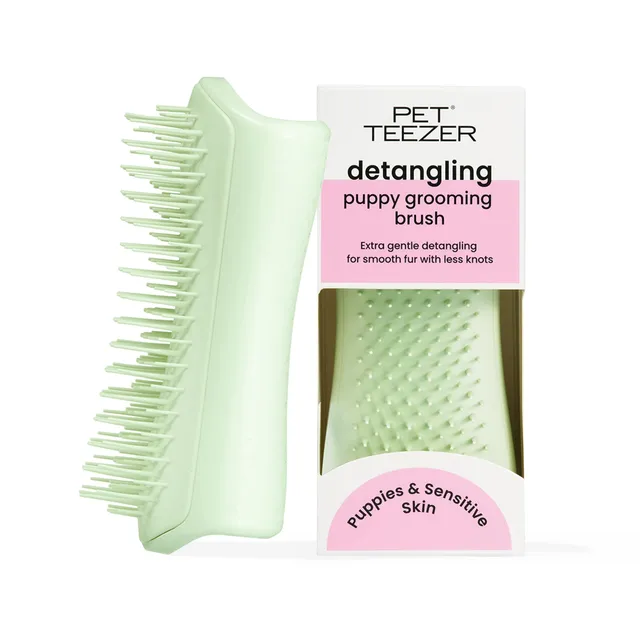 tangle-teezer-pet-teezer-puppy-brosse-de-toilettage-douce-pour-chiot-picots-deux image 1