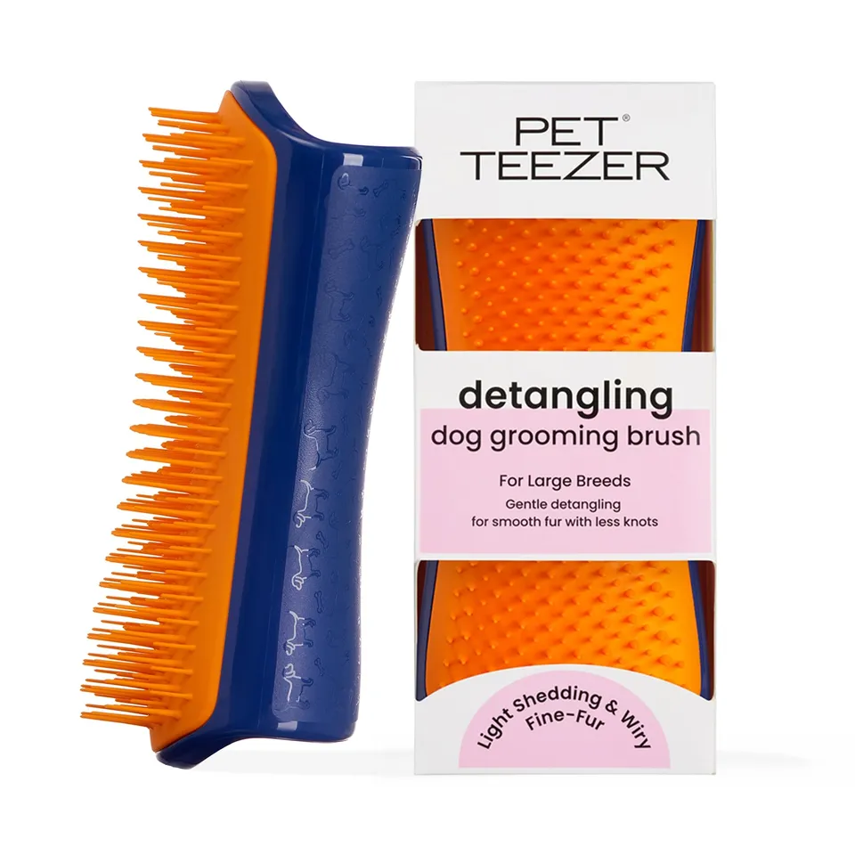 tangle-teezer-pet-teezer-grande-brosse-d-m-lante-de-toilettage-pour-chien-bain-o image 1