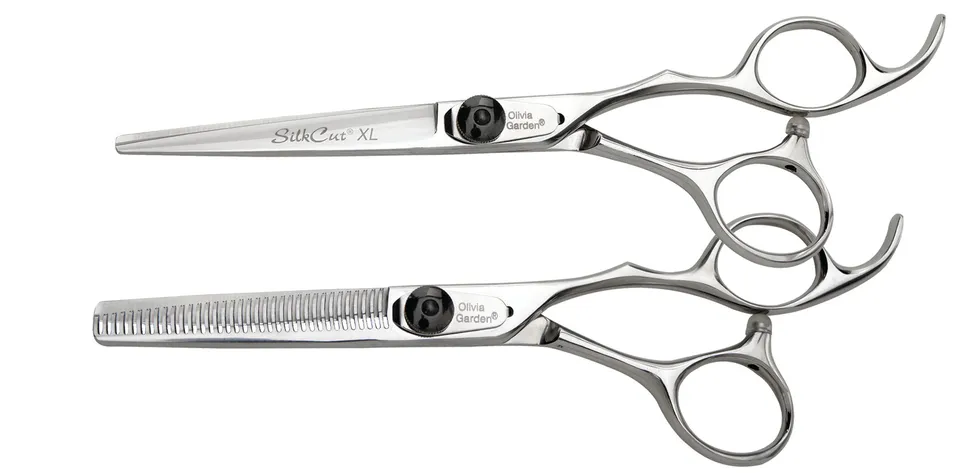 olivia-garden-silkcut-xl-ciseaux-de-barbier-6-lame-convexe-aff-t-e-main-poign-e- image 1