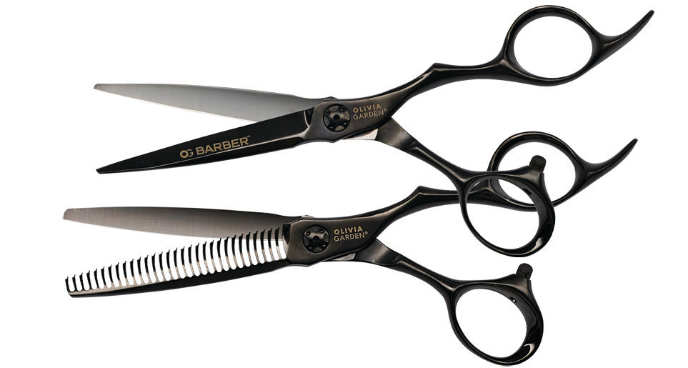 olivia-garden-og-barber-shears-ciseaux-de-barbier-titane-mat-avec-lames-convexes image 1