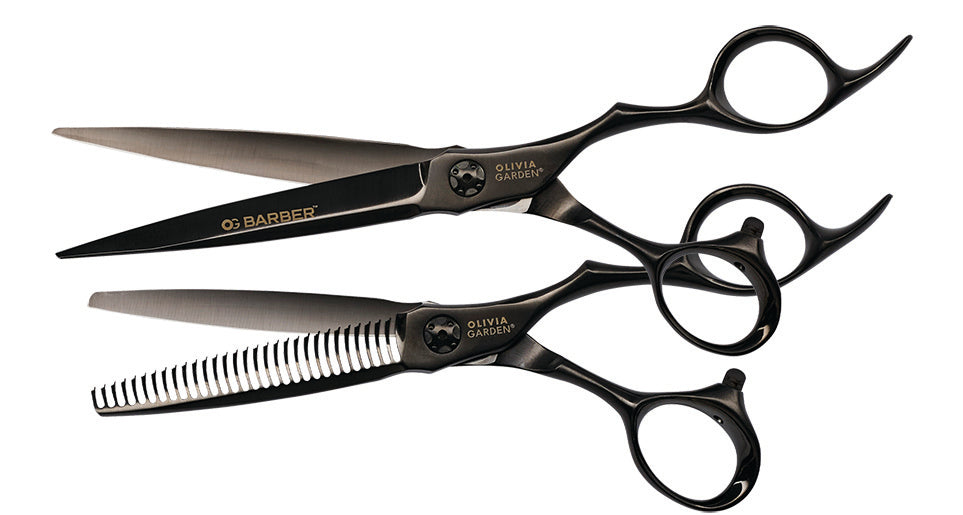 olivia-garden-og-barber-shears-ciseaux-de-barbier-titane-mat-avec-lames-convexes image 3
