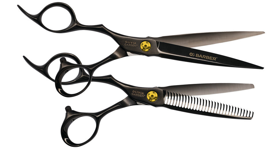 olivia-garden-og-barber-shears-ciseaux-de-barbier-titane-mat-avec-lames-convexes image 6