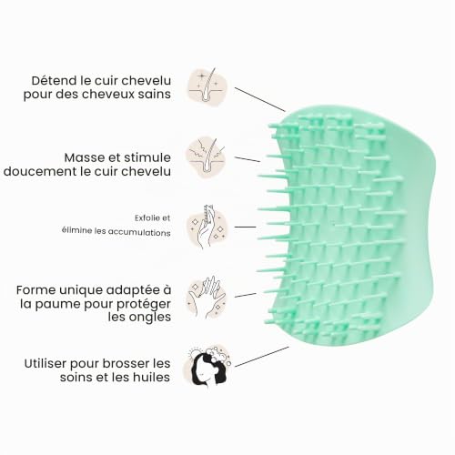 tangle-teezer-scalp-exfoliator-massager-green-brosse-exfoliante-et-masseur-de-cu image 8