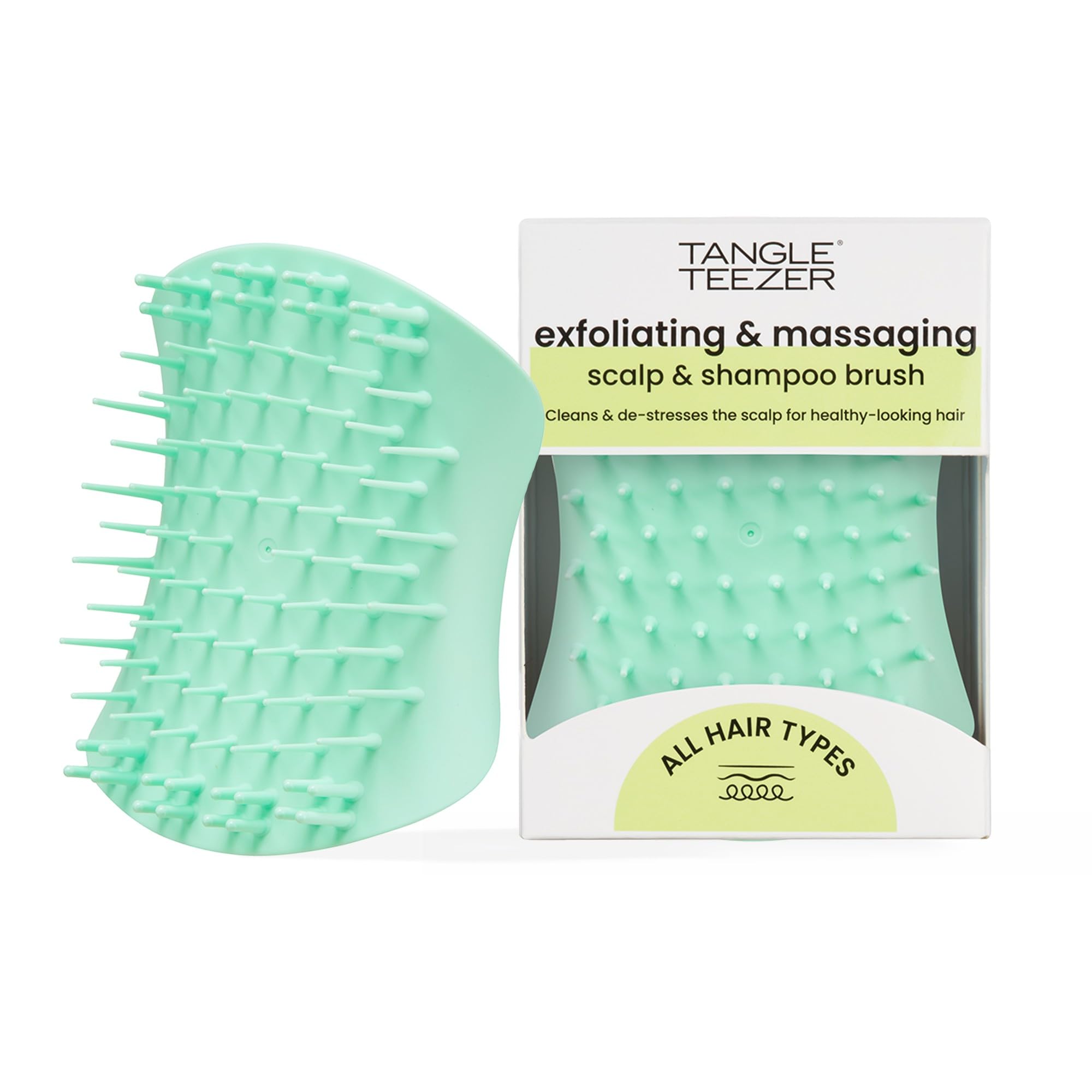 tangle-teezer-scalp-exfoliator-massager-green-brosse-exfoliante-et-masseur-de-cu image 1