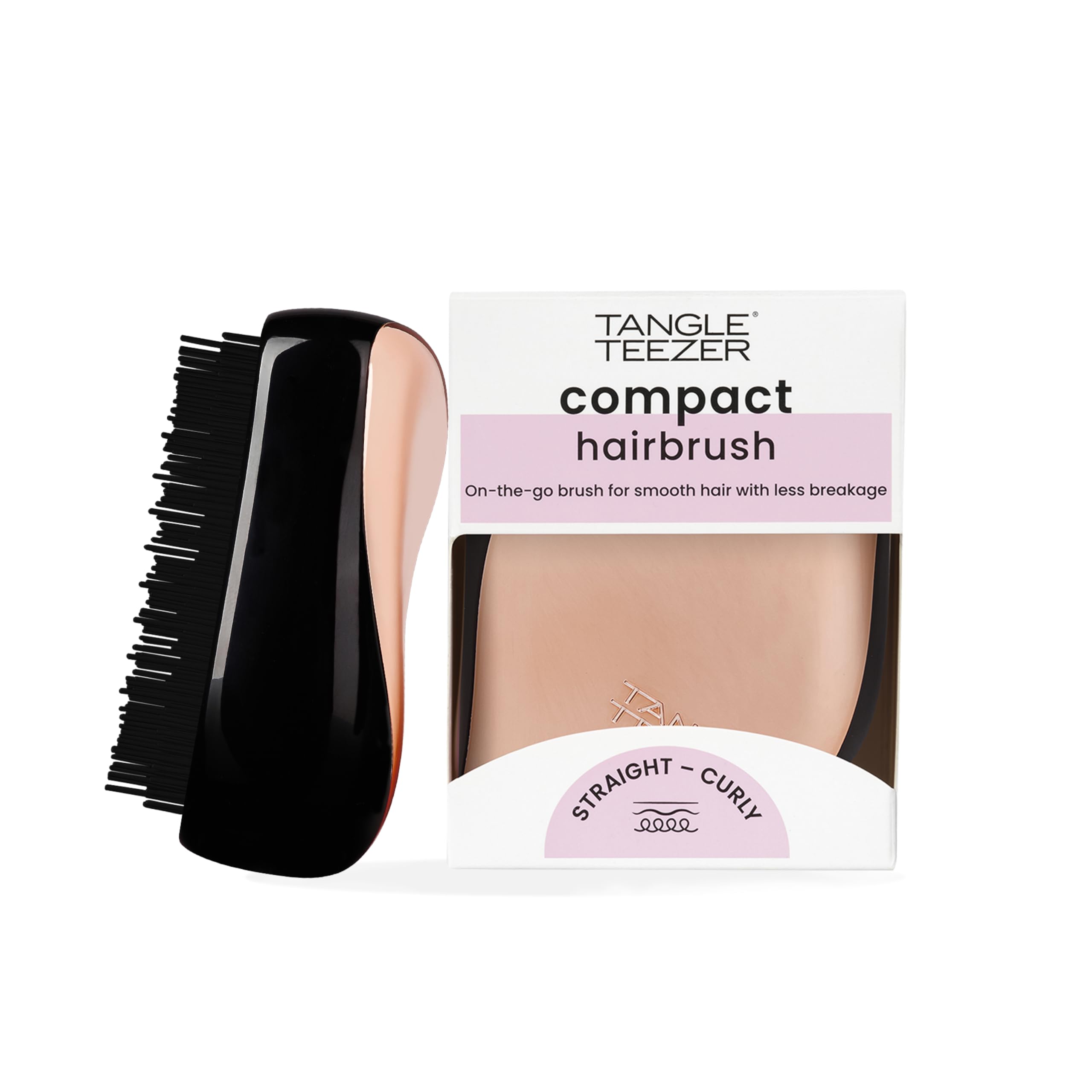 tangle-teezer-compact-styler-noir-et-or-rose-brosse-d-m-lante-de-voyage-avec-cou image 1