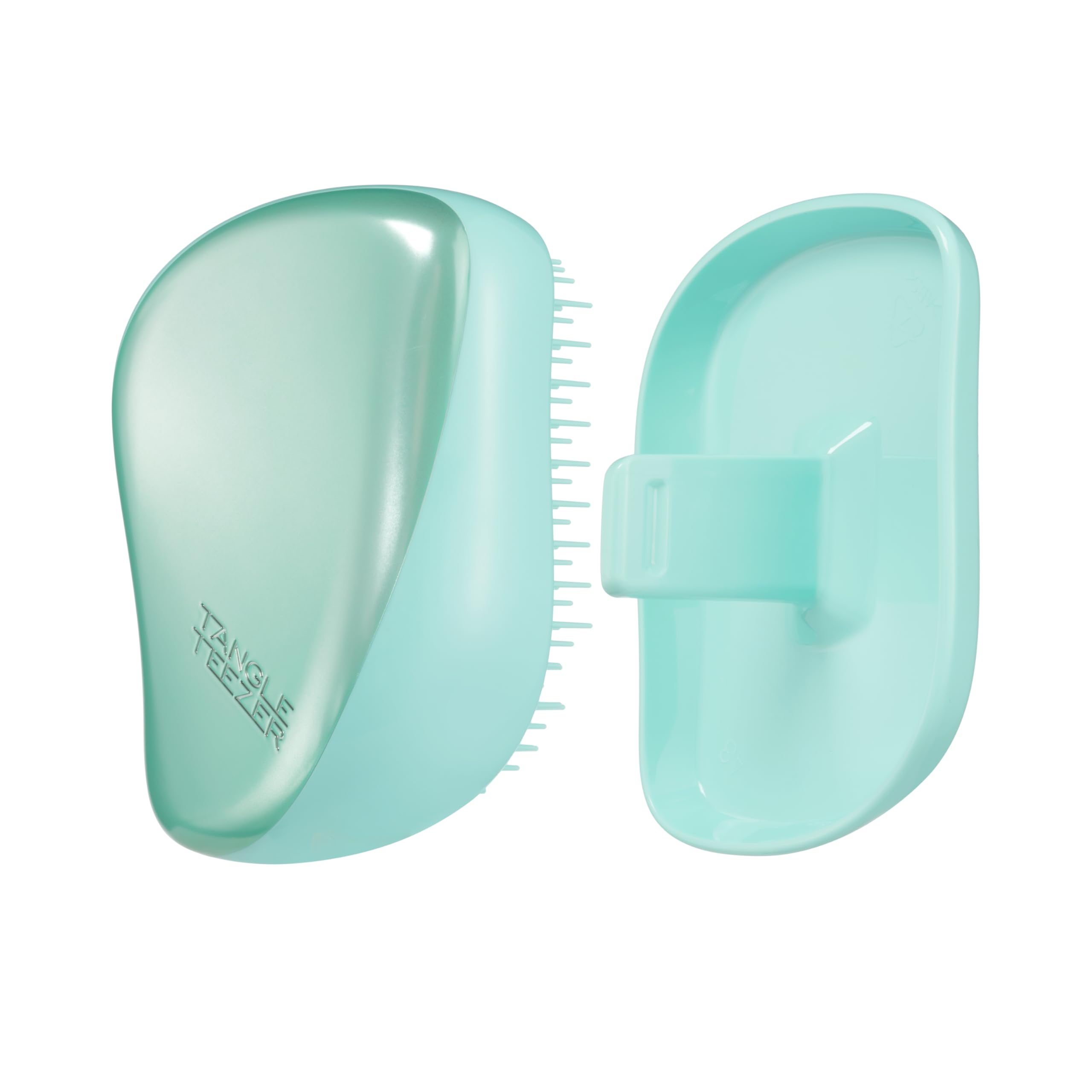 tangle-teezer-compact-styler-teal-matte-chrome-brosse-d-m-lante-compacte-avec-co image 1