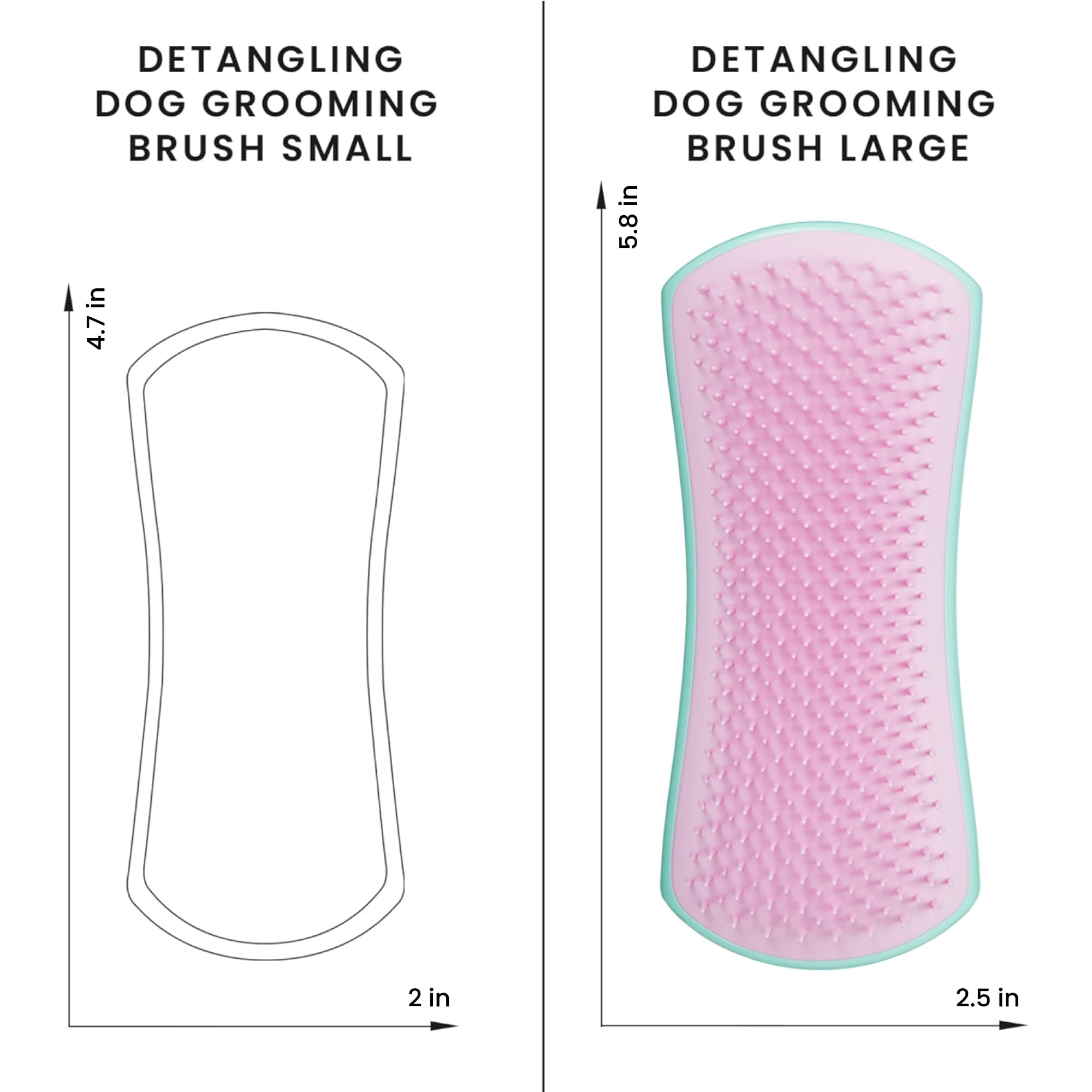 tangle-teezer-pet-teezer-menthe-et-rose-brosse-de-toilettage-chien-double-pelage image 6
