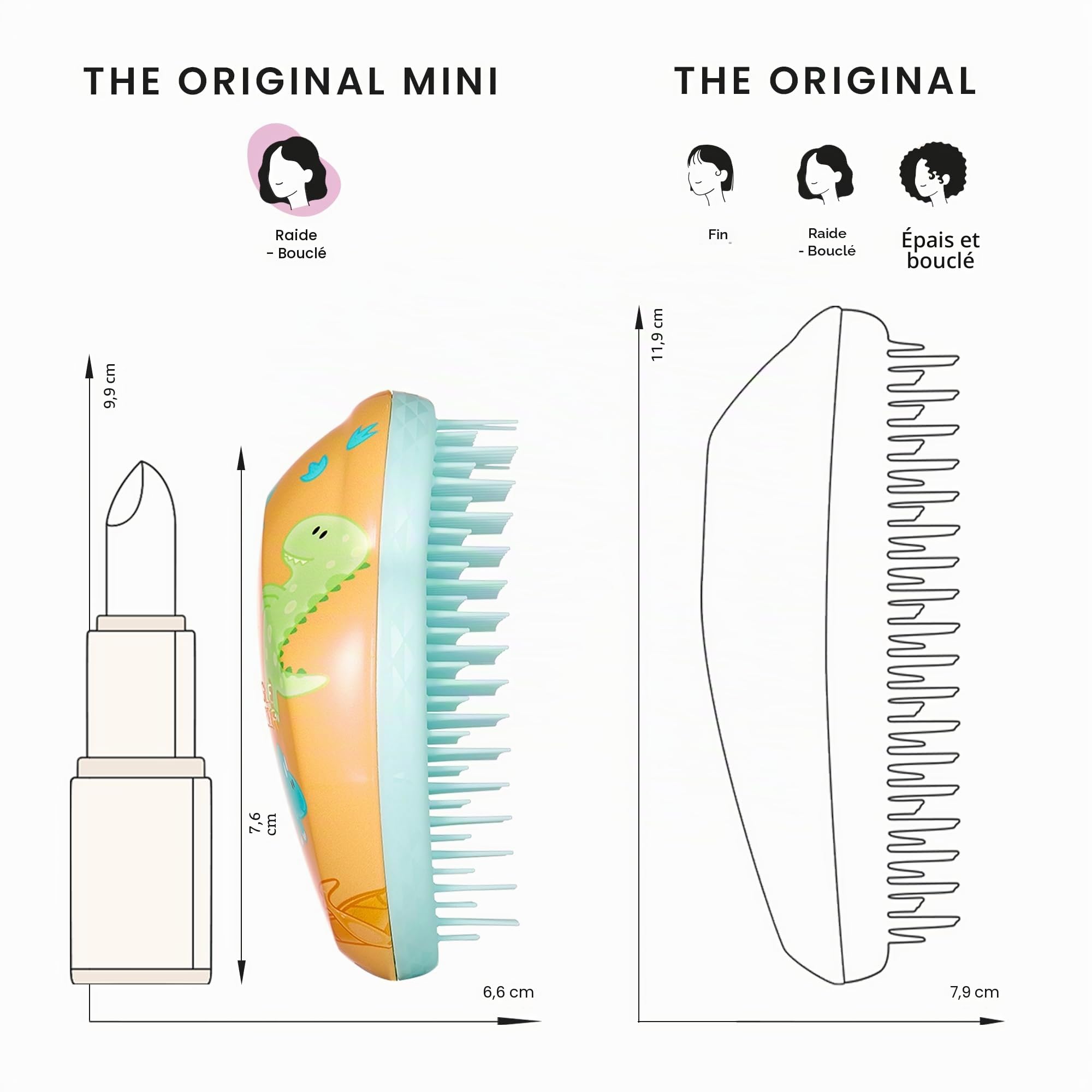 tangle-teezer-mini-original-dinosaur-mini-brosse-d-m-lante-au-design-dinosaure-t image 8