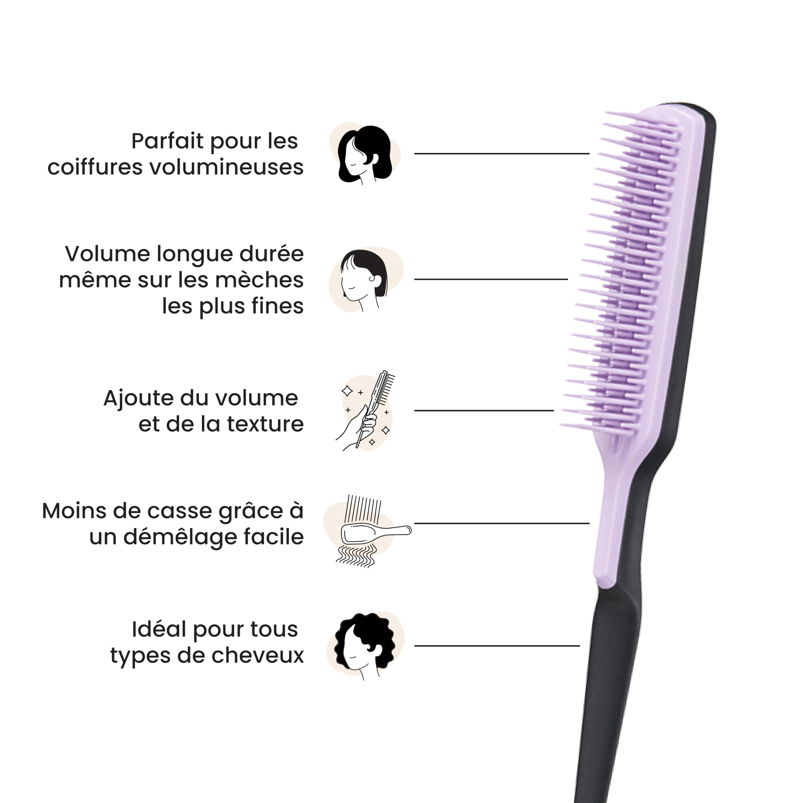 tangle-teezer-ultimate-volumizer-noir-et-lilas-brosse-coiffer-avec-peigne-cr-per image 4