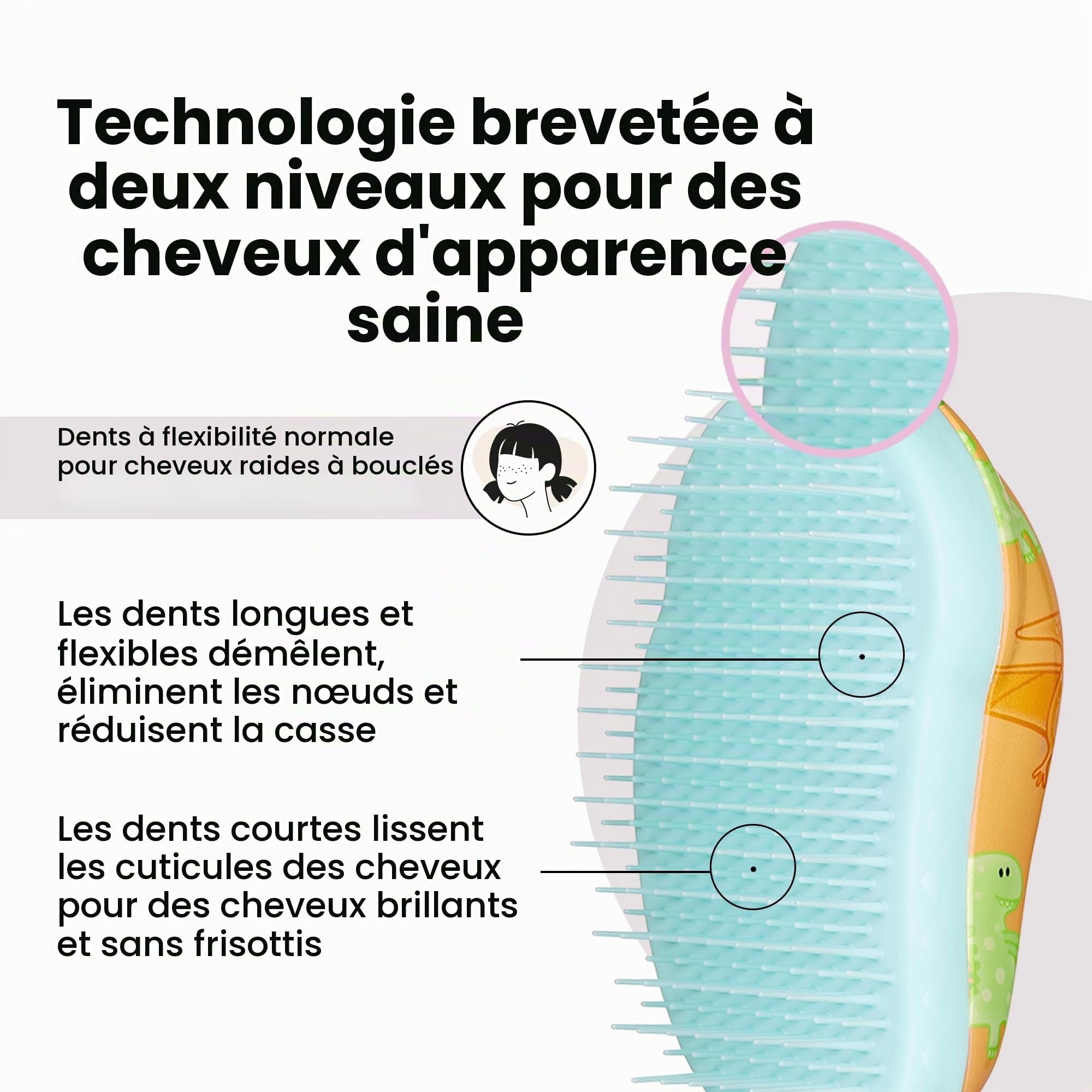 tangle-teezer-mini-original-dinosaur-mini-brosse-d-m-lante-au-design-dinosaure-t image 3