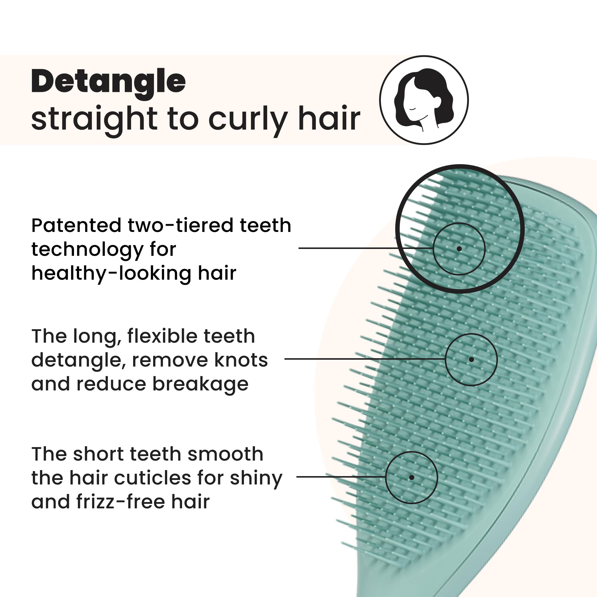 tangle-teezer-ultimate-detangler-marine-sarcelle-grande-brosse-d-m-lante-cheveux image 2