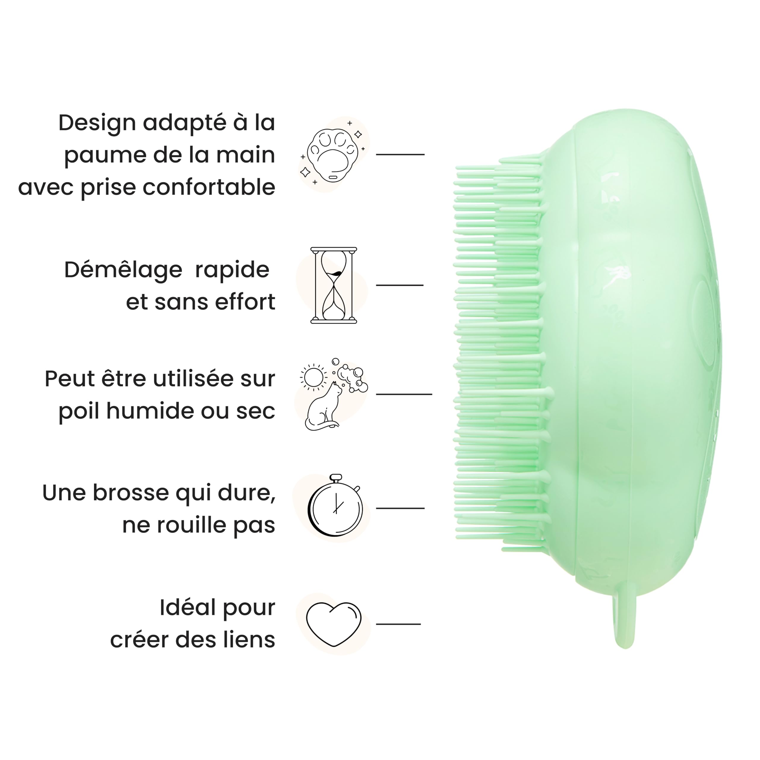 tangle-teezer-pet-teezer-cat-vert-brosse-de-toilettage-pour-chatons-et-chats-poi image 4