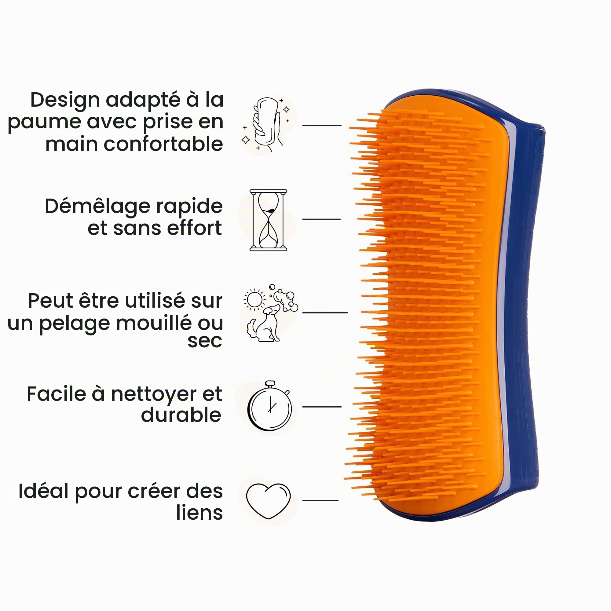 tangle-teezer-pet-teezer-grande-brosse-d-m-lante-de-toilettage-pour-chien-bain-o image 4