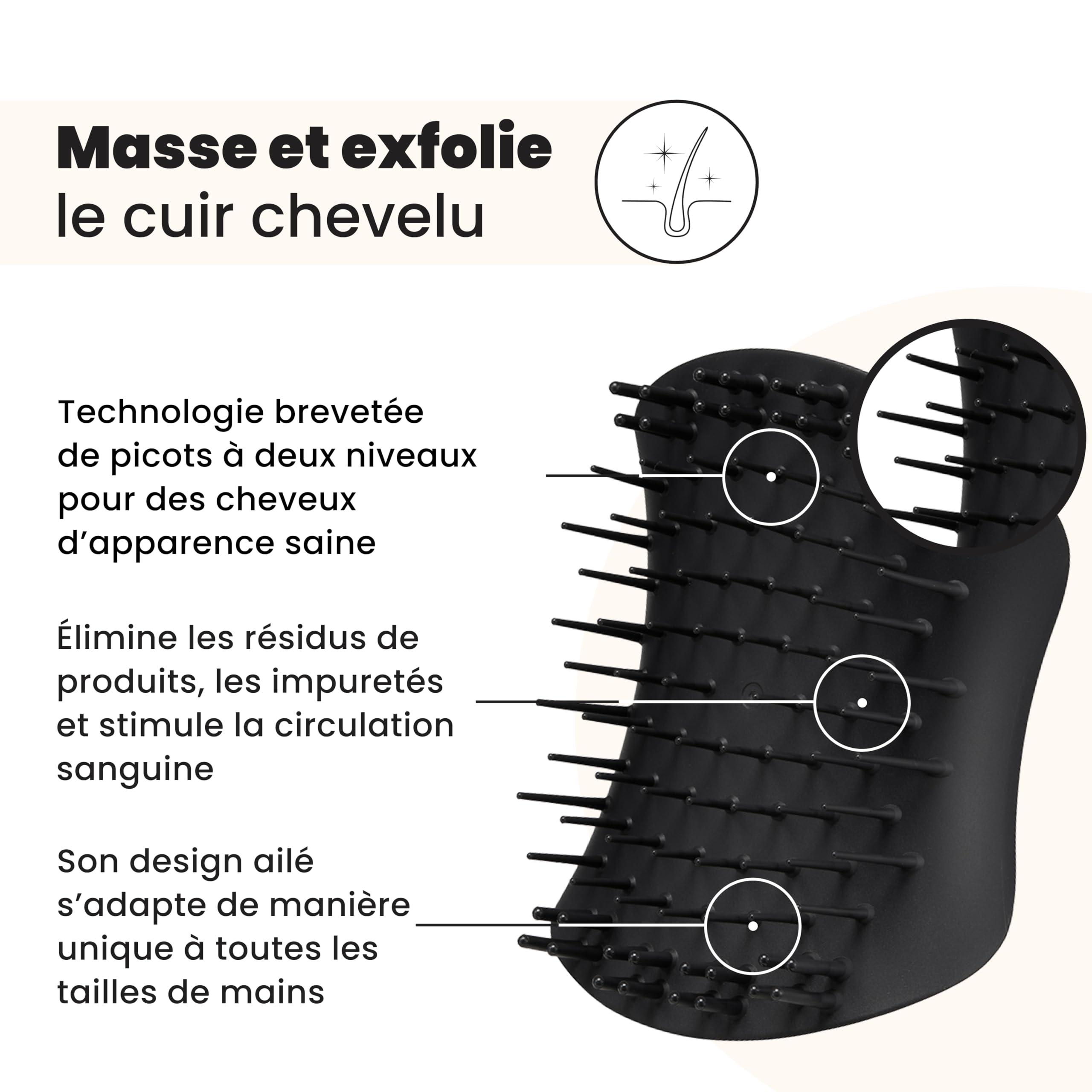 tangle-teezer-scalp-exfoliator-massager-brosse-de-soin-exfoliante-et-massante-po image 2