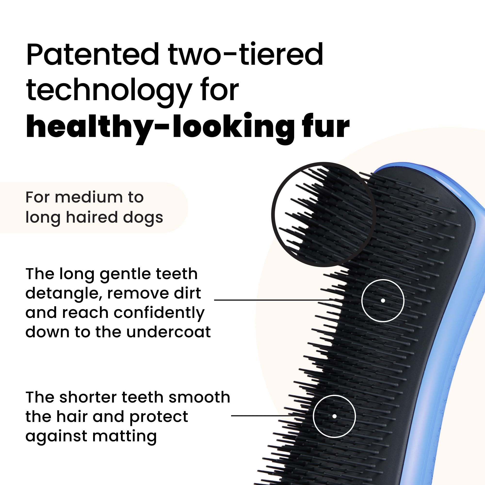 tangle-teezer-pet-teezer-brosse-d-m-lante-et-de-toilettage-pour-chien-usage-sec- image 2