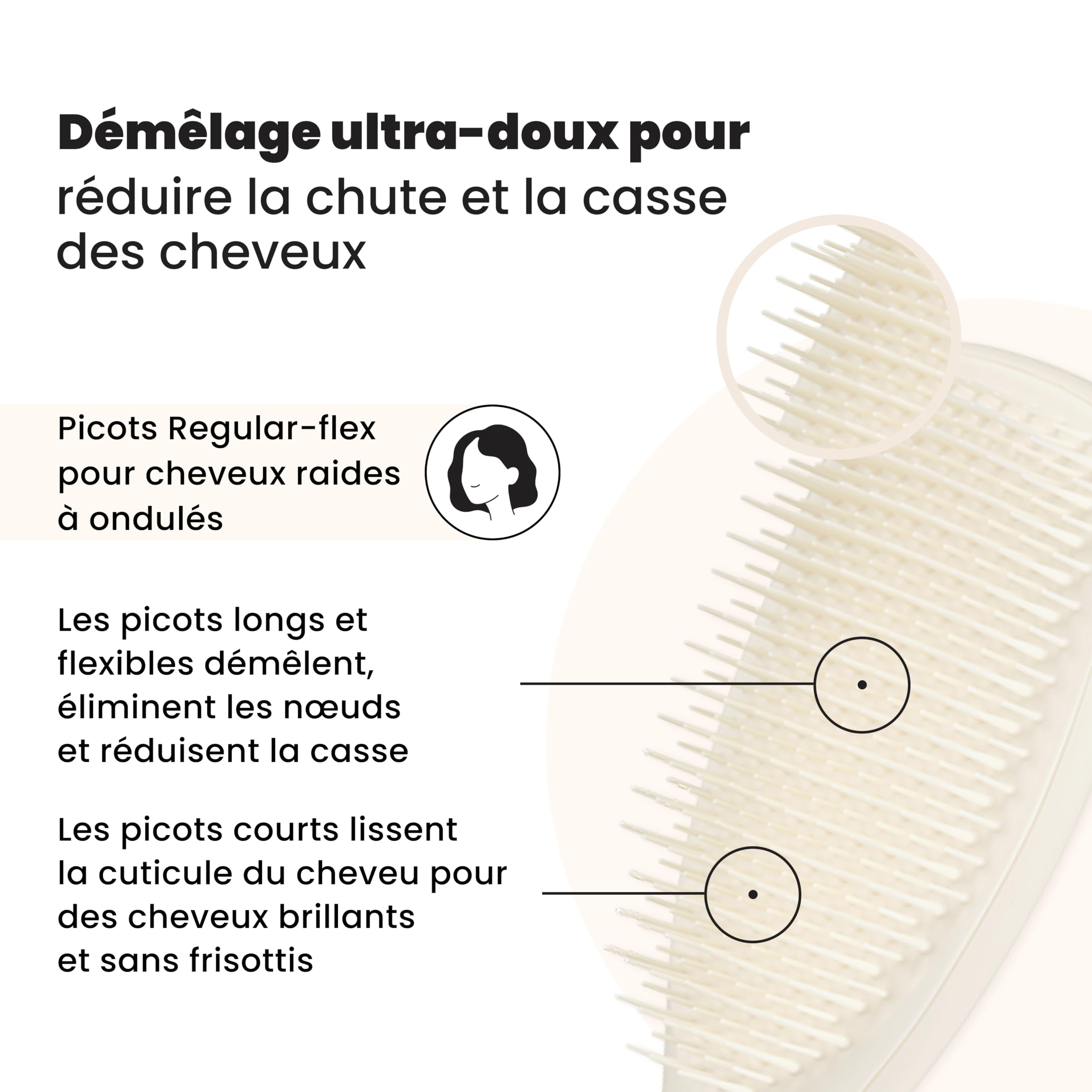tangle-teezer-ultimate-detangler-brosse-cheveux-d-m-lante-325-picots-2-niveaux-t image 2