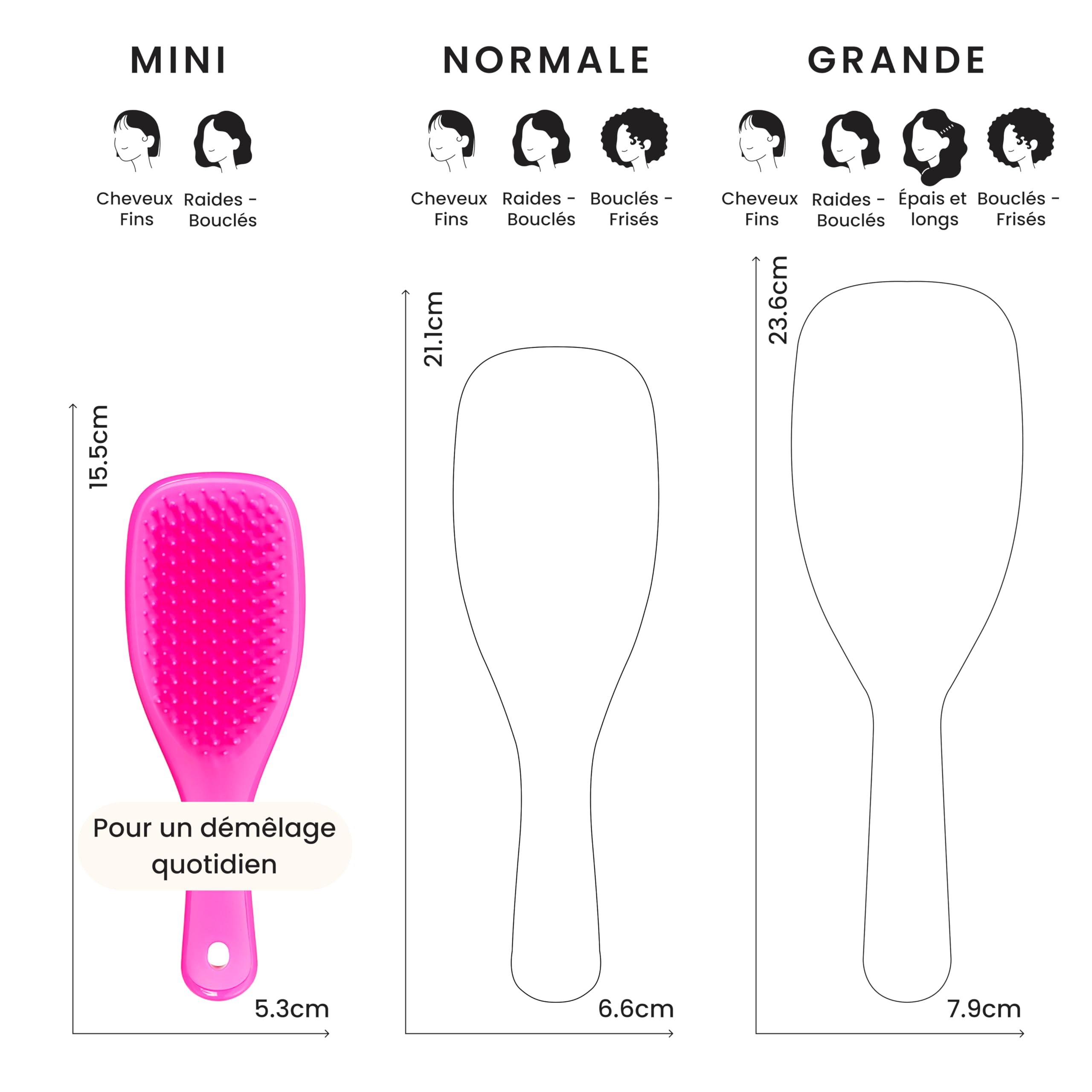 tangle-teezer-mini-ultimate-detangler-rose-d-fil-mini-brosse-d-m-lante-pour-chev image 3