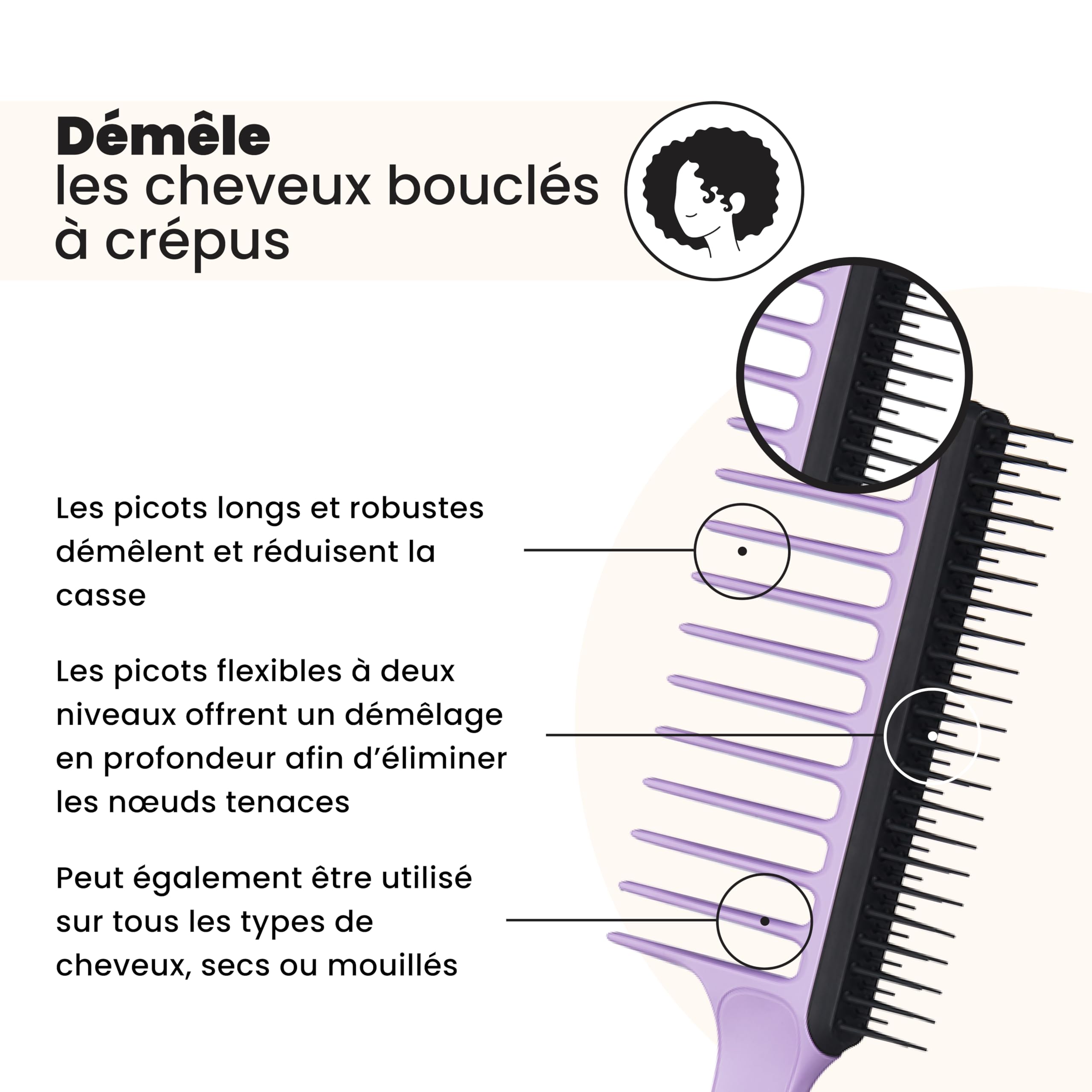 tangle-teezer-wide-tooth-peigne-double-face-pour-cheveux-boucl-s-et-cr-pus-3c-4c image 2