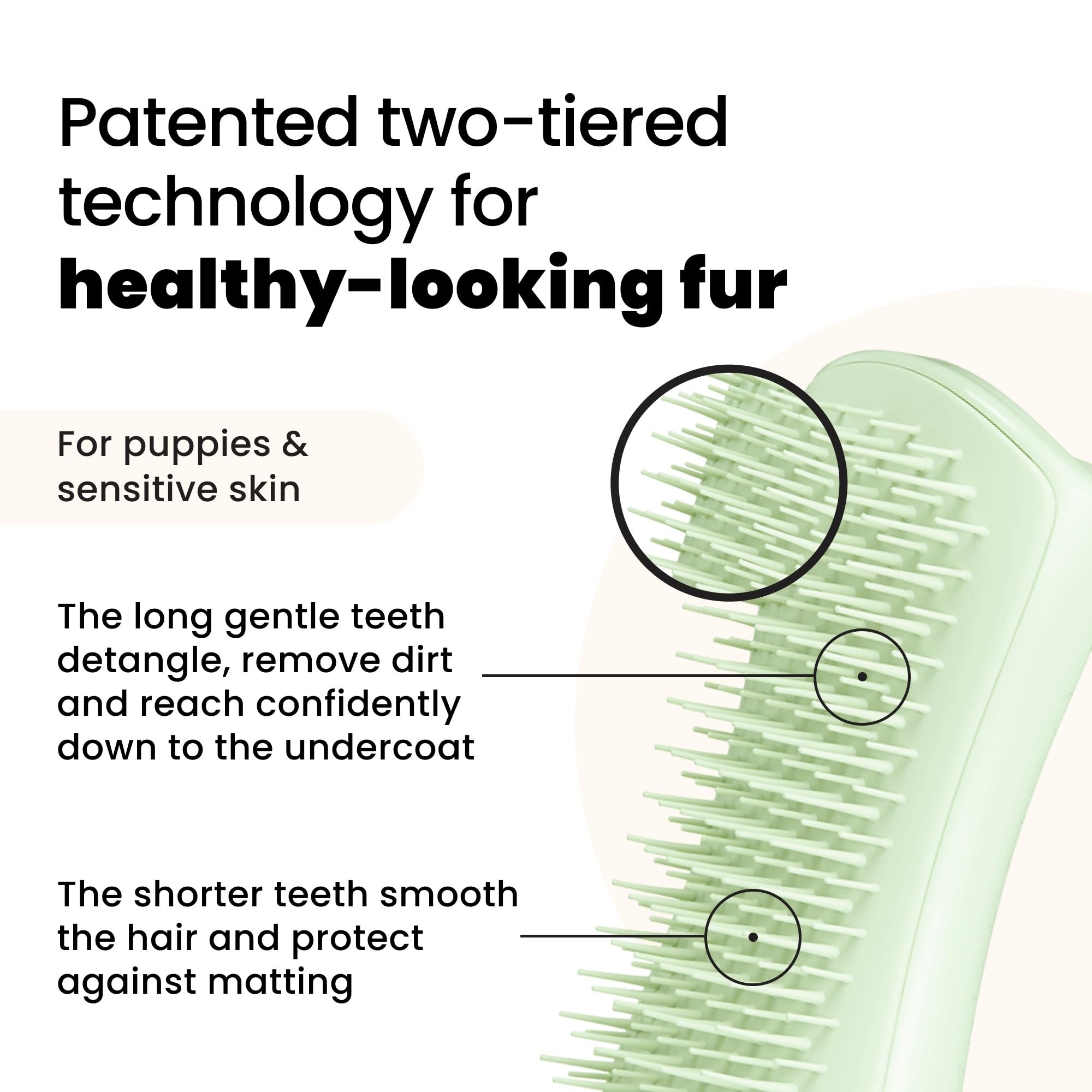 tangle-teezer-pet-teezer-puppy-brosse-de-toilettage-douce-pour-chiot-picots-deux image 2