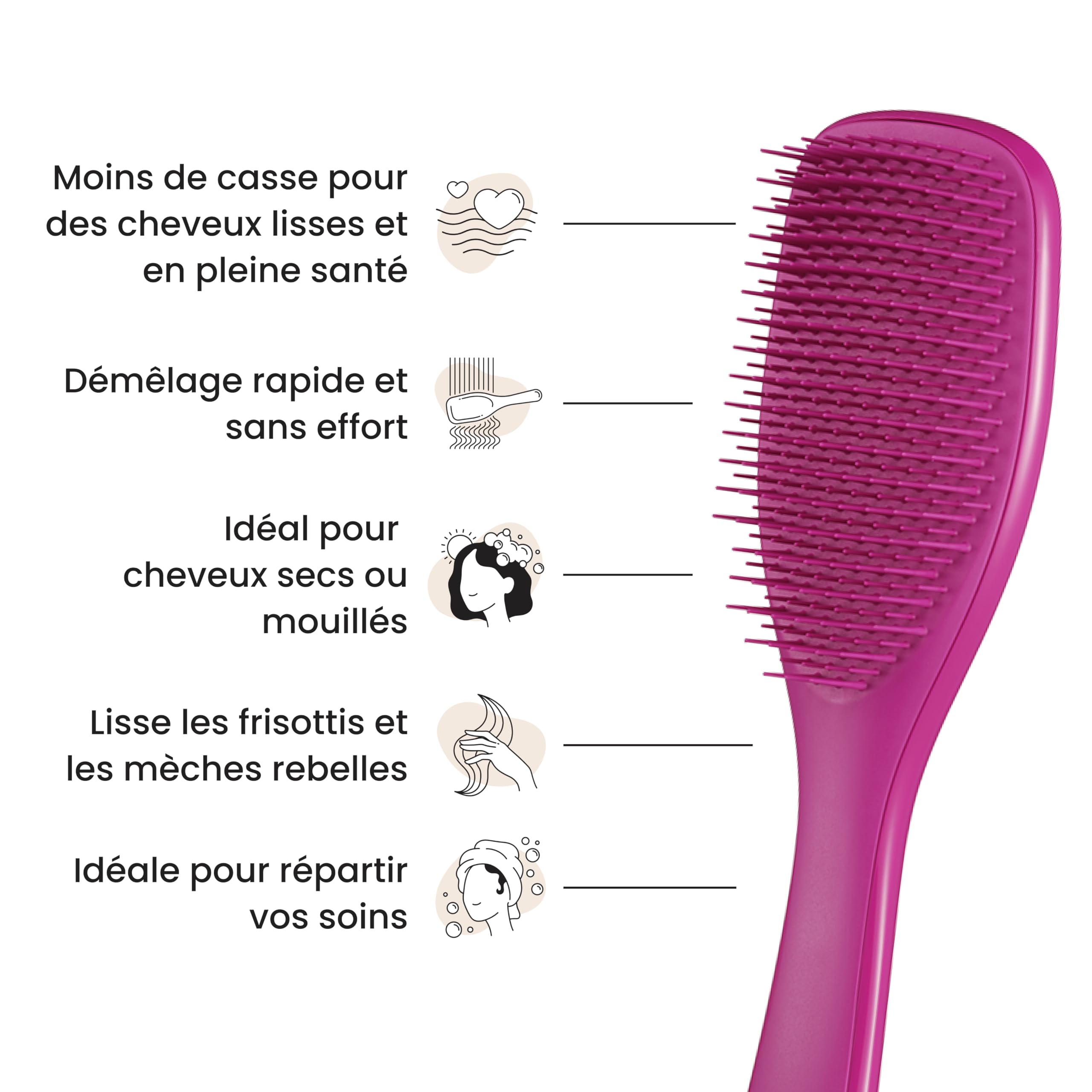 tangle-teezer-ultimate-detangler-brosse-d-m-lante-rose-framboise-lectrique-picot image 5