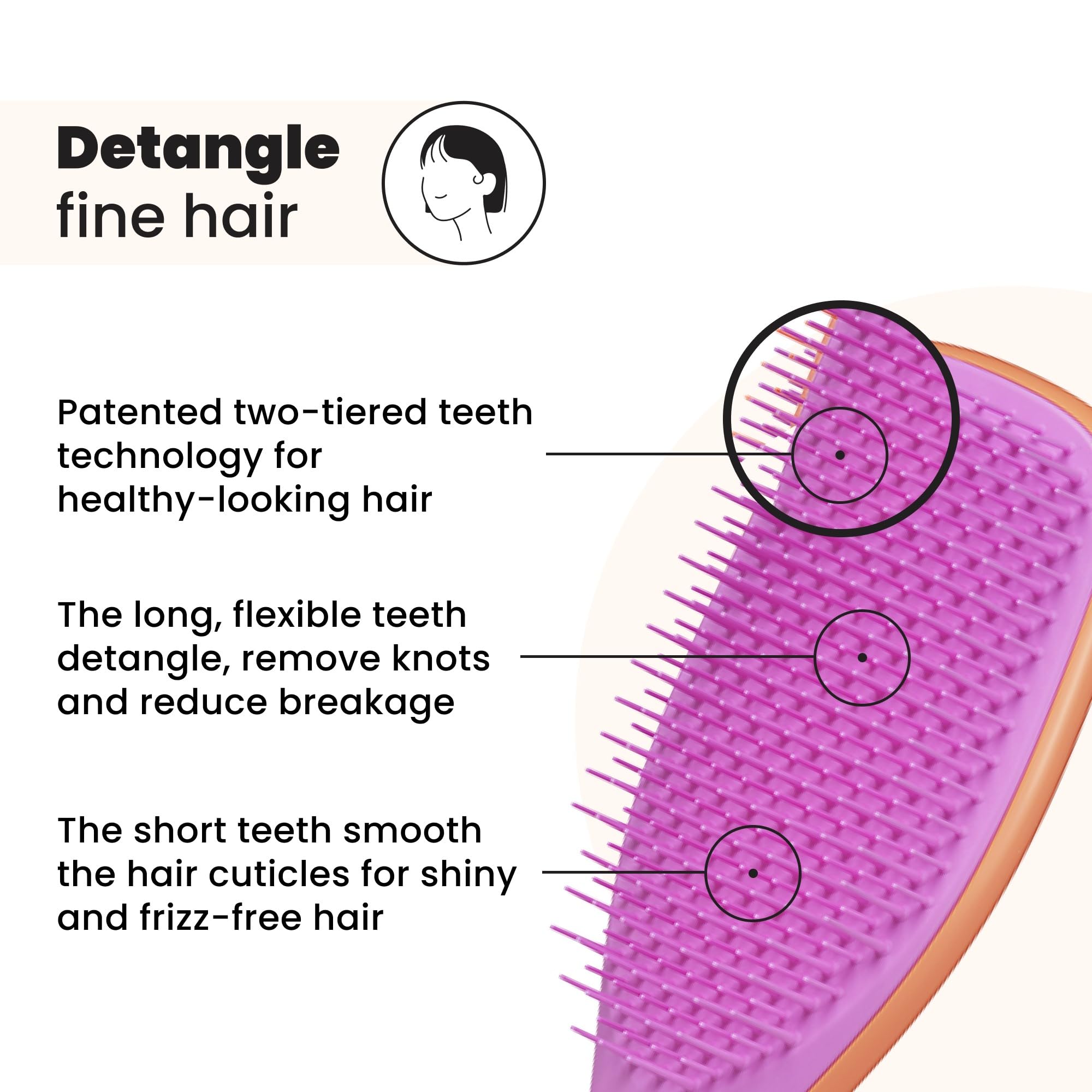 tangle-teezer-fine-fragile-ultimate-detangler-brosse-d-m-lante-dents-souples-pou image 2