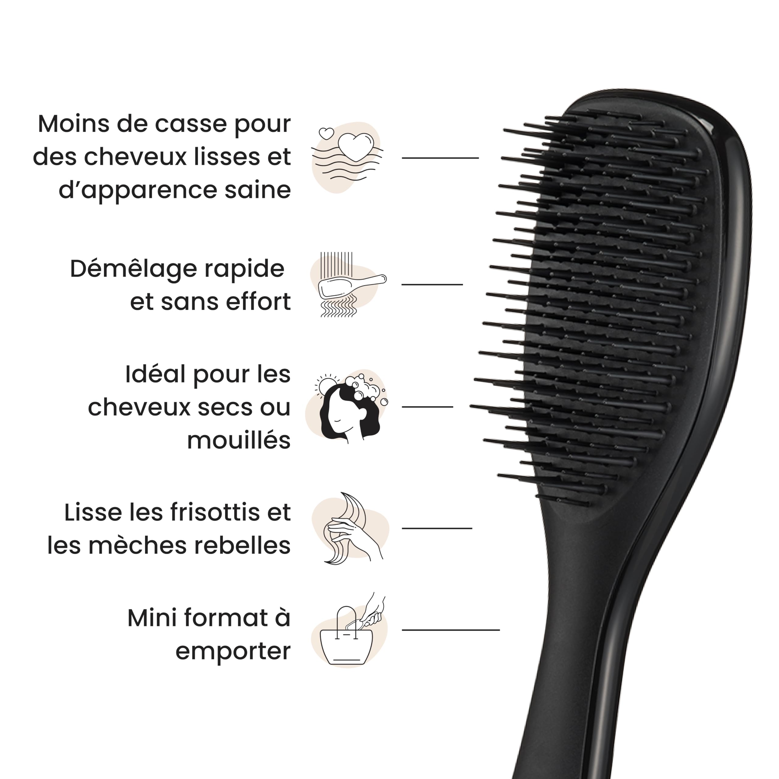 tangle-teezer-mini-ultimate-detangler-noir-mini-brosse-d-m-lante-tous-types-de-c image 5