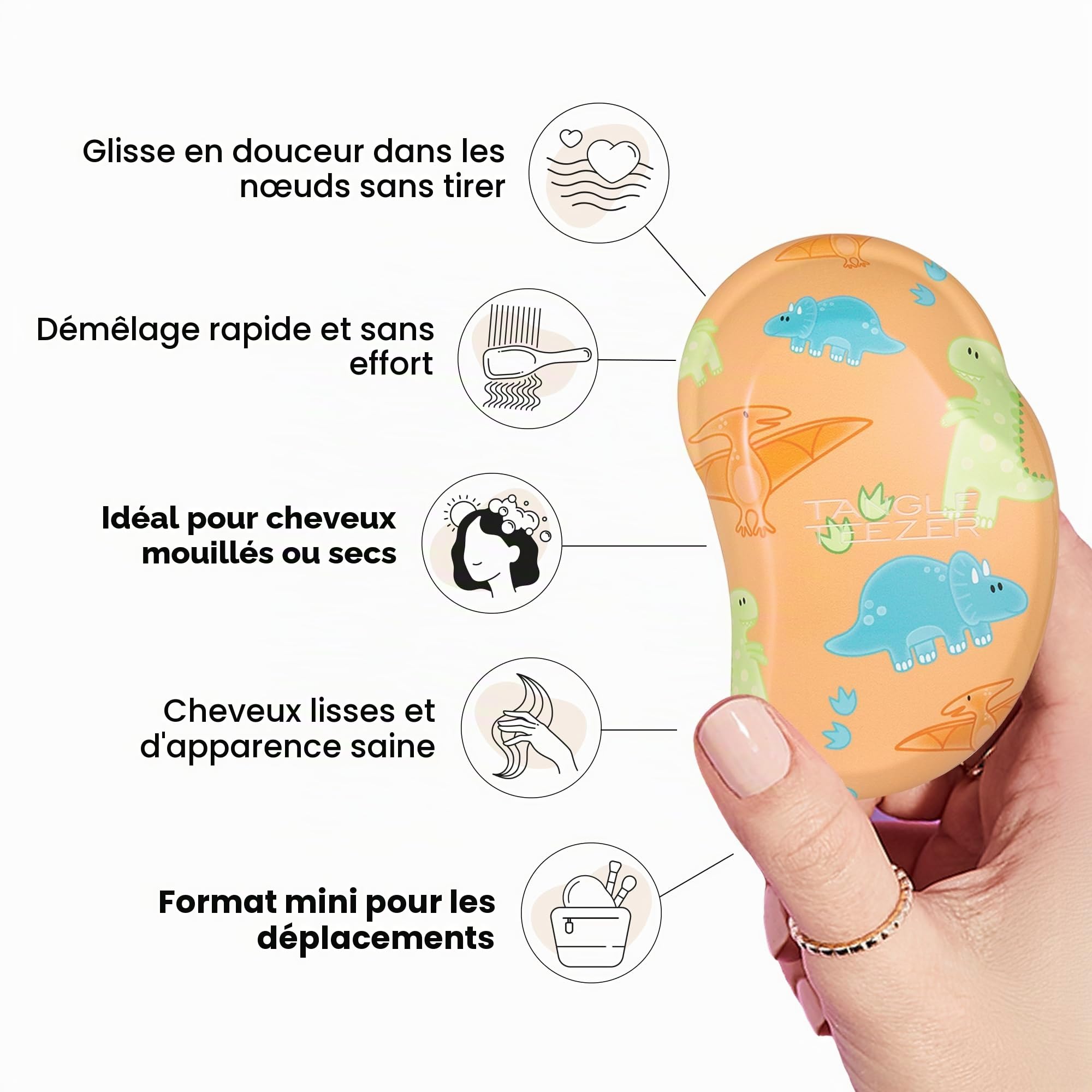 tangle-teezer-mini-original-dinosaur-mini-brosse-d-m-lante-au-design-dinosaure-t image 5
