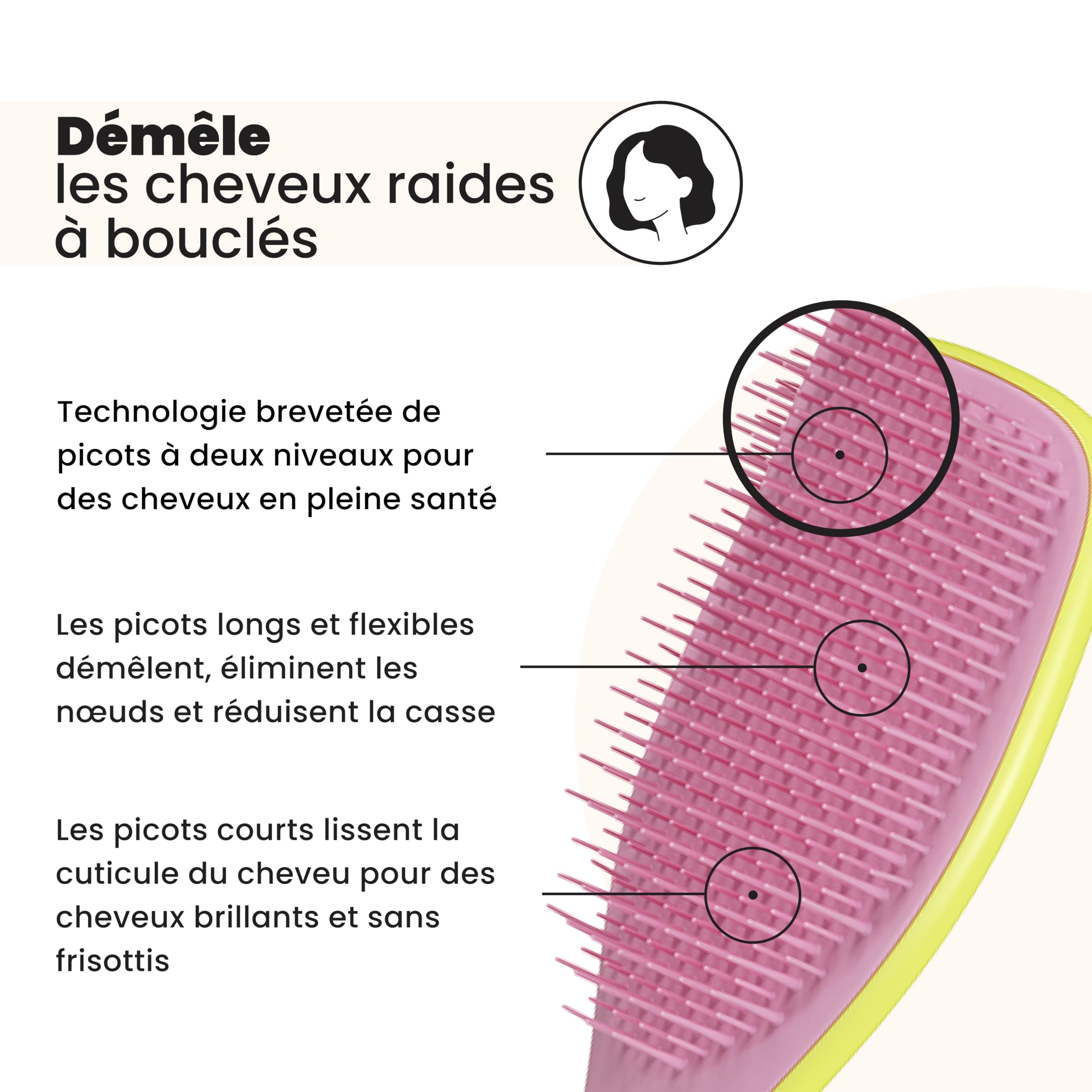 tangle-teezer-ultimate-detangler-brosse-d-m-lante-325-picots-2-niveaux-pour-chev image 2