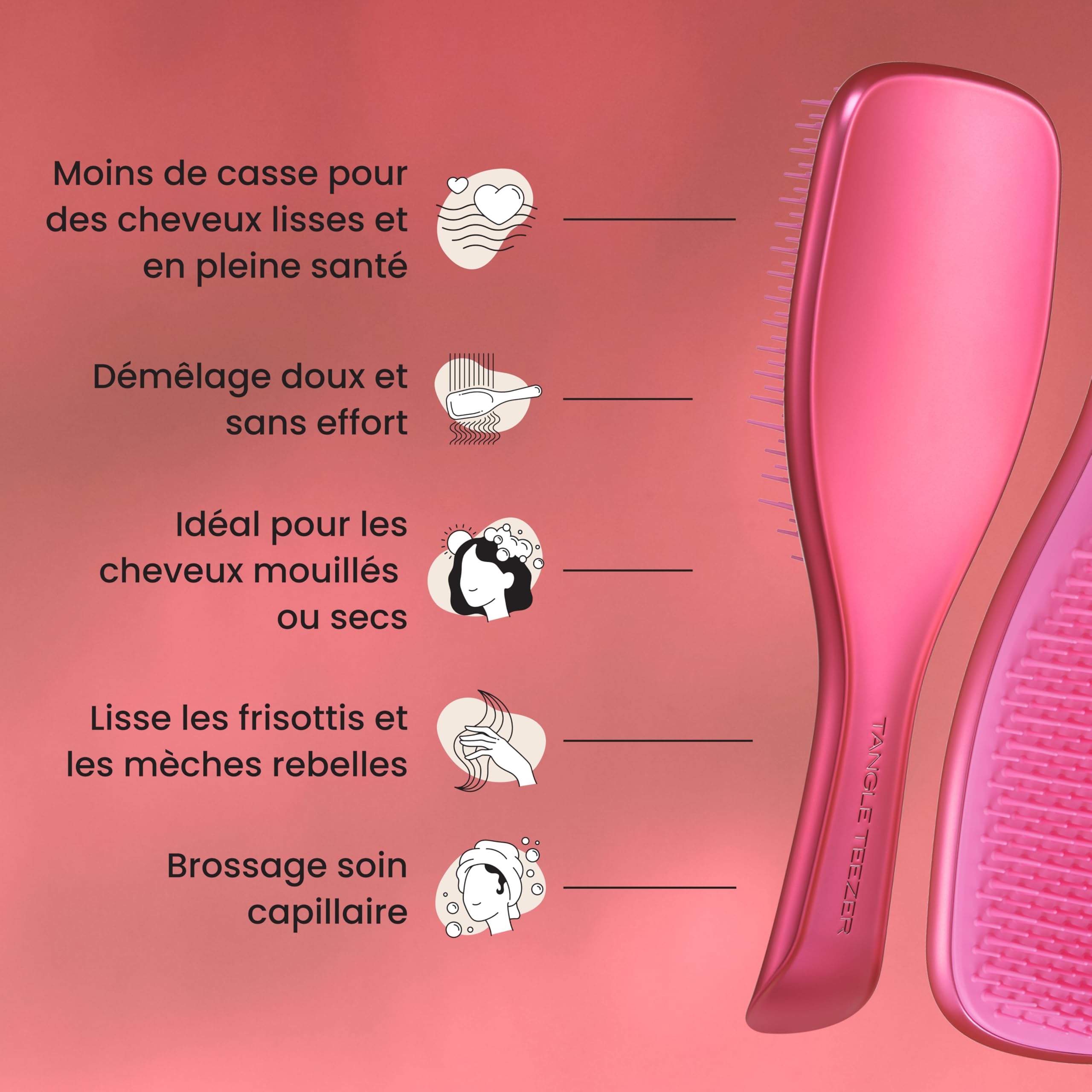 tangle-teezer-ultimate-detangler-afterparty-rose-chrome-brosse-d-m-lante-grande- image 5