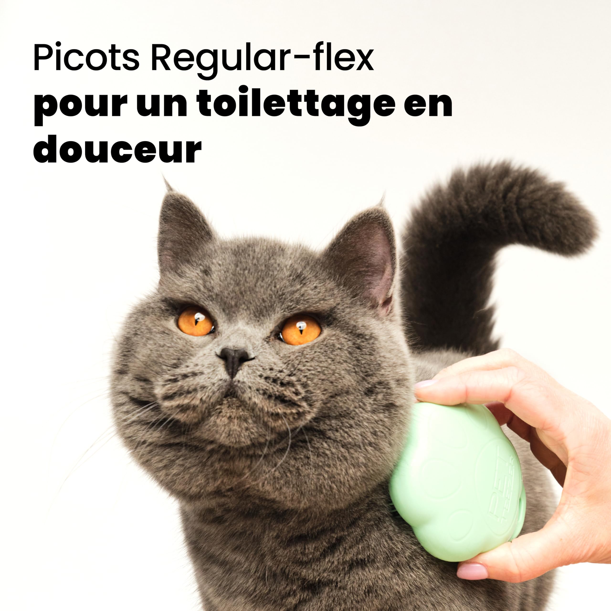 tangle-teezer-pet-teezer-cat-vert-brosse-de-toilettage-pour-chatons-et-chats-poi image 3