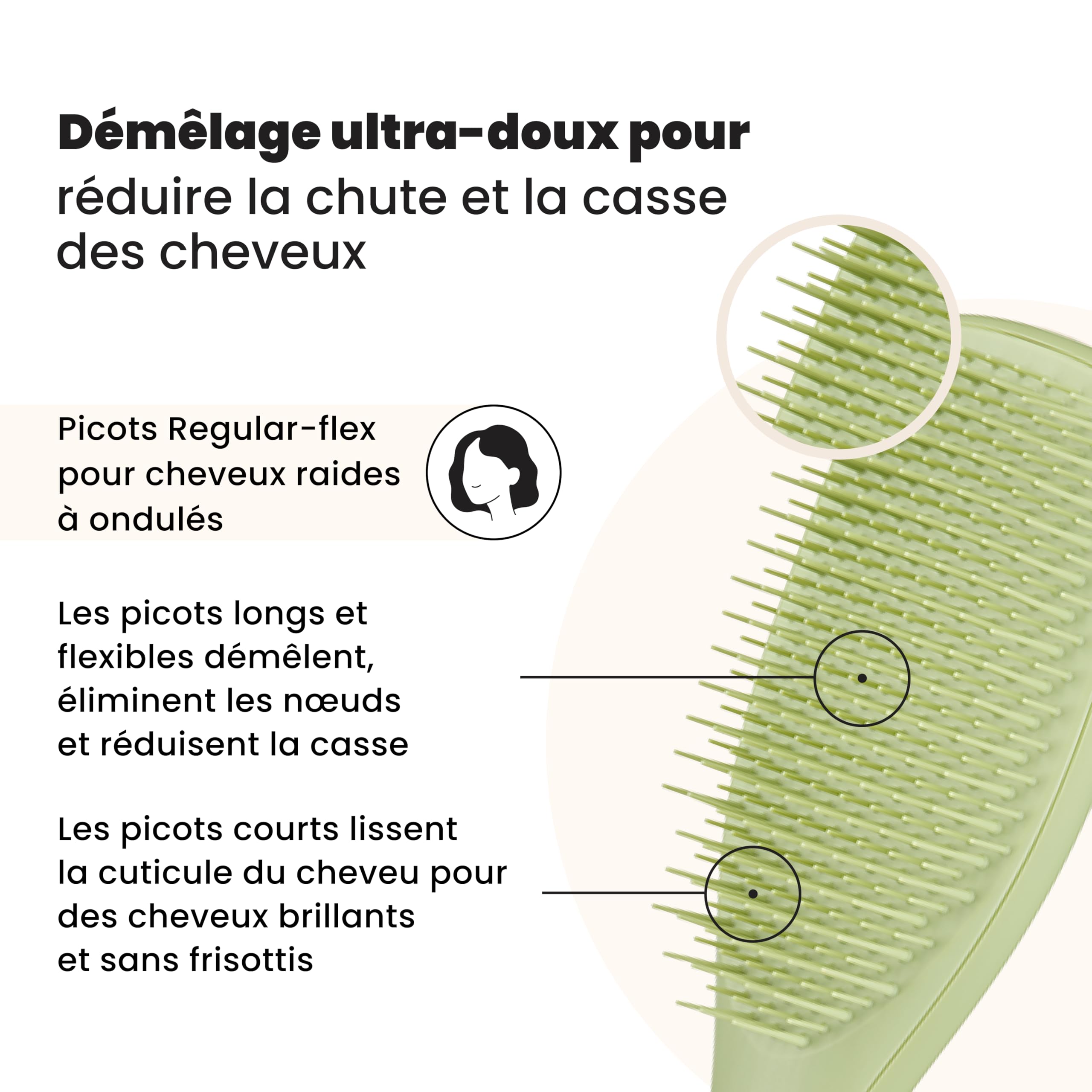 tangle-teezer-ultimate-detangler-brosse-d-m-lante-vert-olive-finition-mate-picot image 2