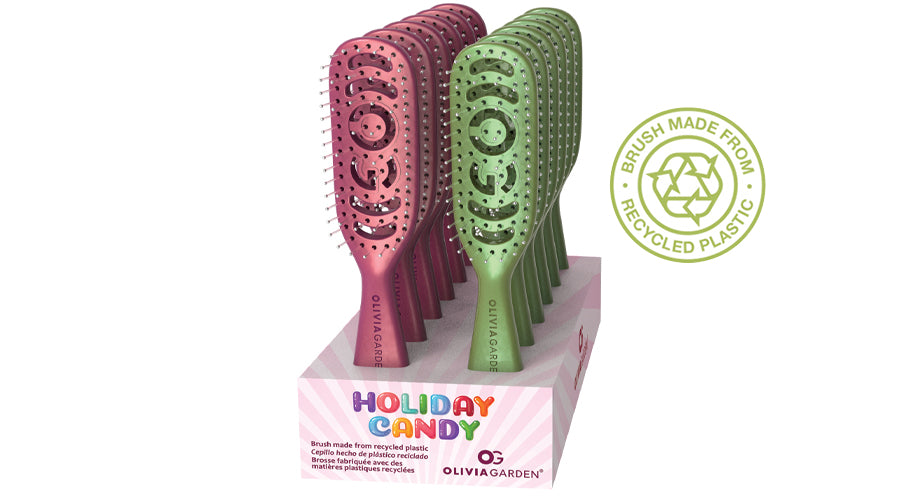 olivia-garden-holiday-candy-brosse-cadeau-de-format-compact-plastique-100-recycl image 3