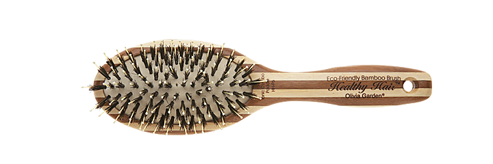 olivia-garden-healthy-hair-ionic-brosse-cheveux-platte-en-bambou-poils-ioniques image 2